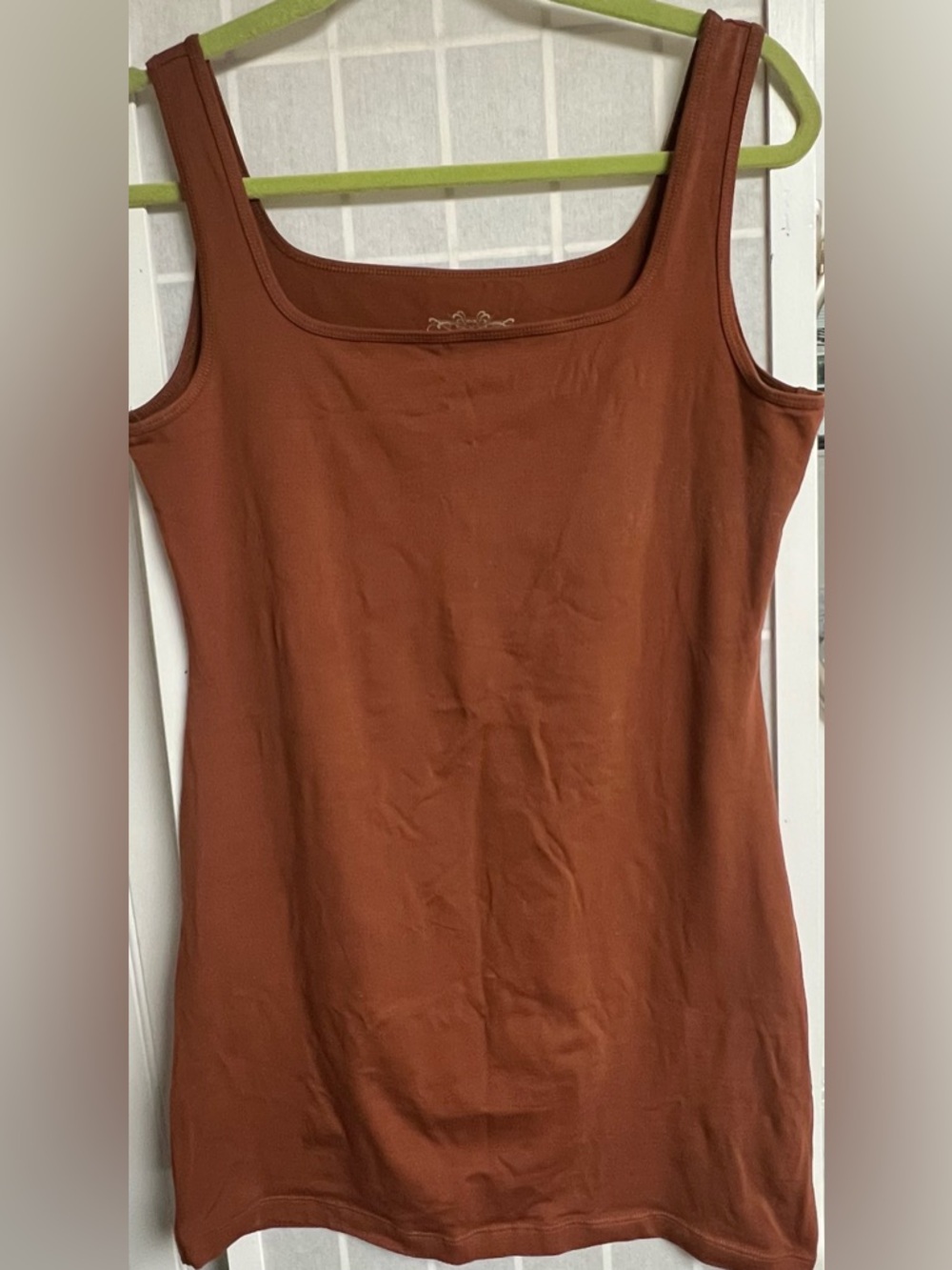 Peruvian Connection Pima Cotton Tank Top Dress Sz M Salmon Fitted Sleeveless